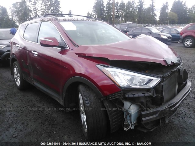 5XYZUDLA6DG122966 - 2013 HYUNDAI SANTA FE SPORT  RED photo 1