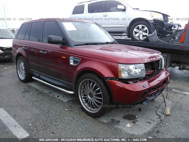SALSH23448A140112 - 2008 LAND ROVER RANGE ROVER SPORT SUPERCHARGED RED photo 1