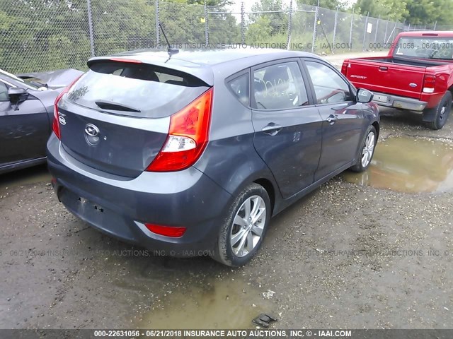 KMHCU5AE8CU006145 - 2012 HYUNDAI ACCENT GLS/GS/SE GRAY photo 4