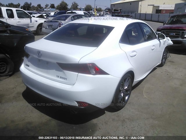 JTHBA1D29G5029175 - 2016 LEXUS IS 200T WHITE photo 4