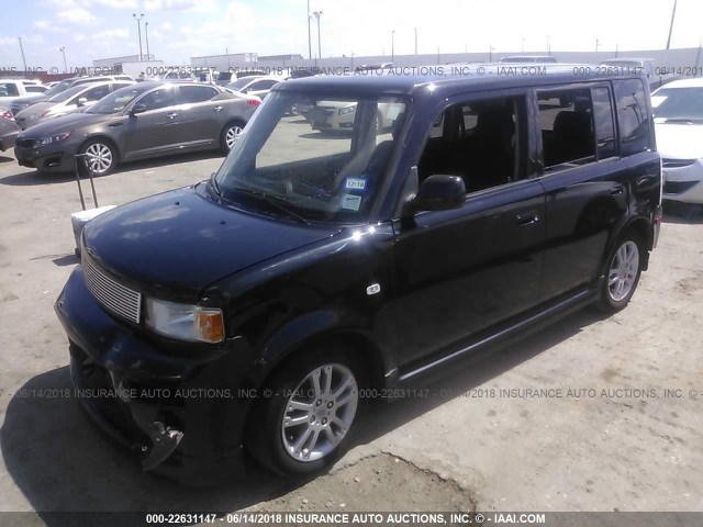 JTLKT324050186099 - 2005 TOYOTA SCION XB შავი ფოტო 2