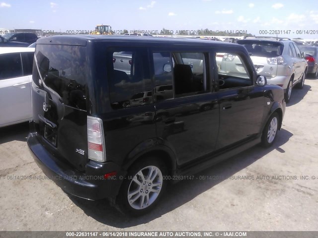 JTLKT324050186099 - 2005 TOYOTA SCION XB შავი ფოტო 4
