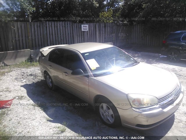 1G1ZT54805F216780 - 2005 CHEVROLET MALIBU LS BEIGE photo 1