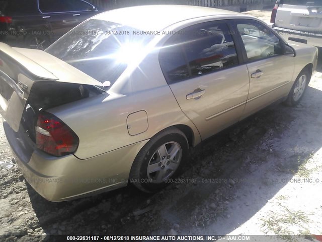 1G1ZT54805F216780 - 2005 CHEVROLET MALIBU LS BEIGE photo 4