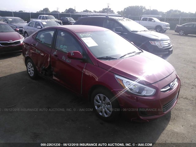 KMHCT4AE6HU213993 - 2017 HYUNDAI ACCENT SE RED photo 1