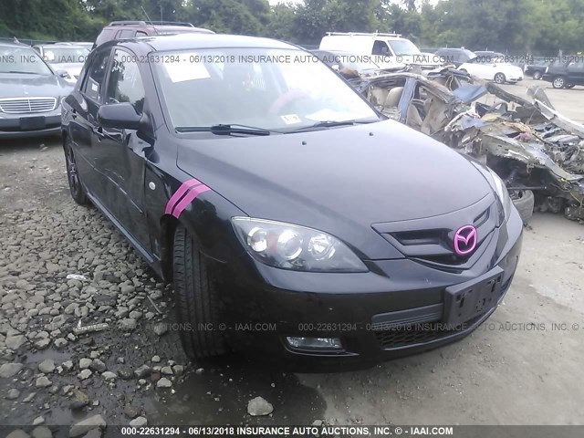 JM1BK343781819392 - 2008 MAZDA 3 HATCHBACK BLACK photo 6