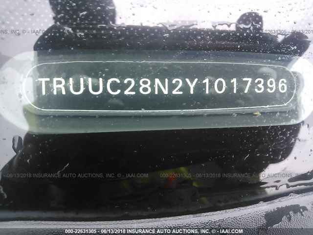 TRUUC28N2Y1017396 - 2000 AUDI TT QUATTRO SILVER photo 9