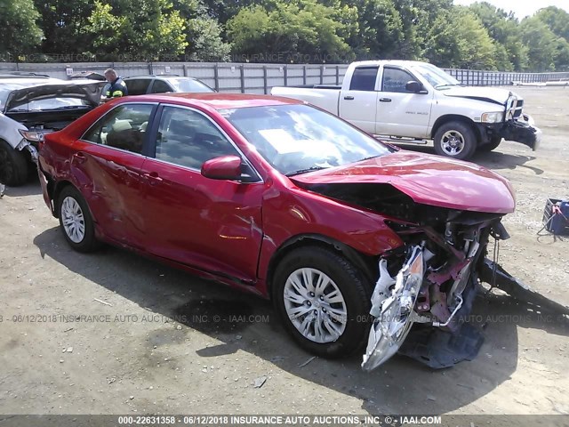 4T4BF1FK1ER360465 - 2014 TOYOTA CAMRY L/SE/LE/XLE RED photo 1