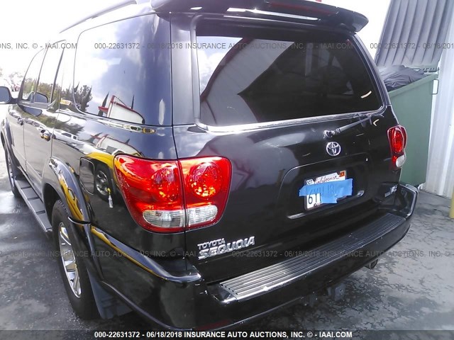 5TDZT38A25S241379 - 2005 TOYOTA SEQUOIA LIMITED BLACK photo 6