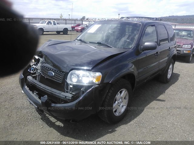 1FMCU94117KB69527 - 2007 FORD ESCAPE LIMITED BLACK photo 2