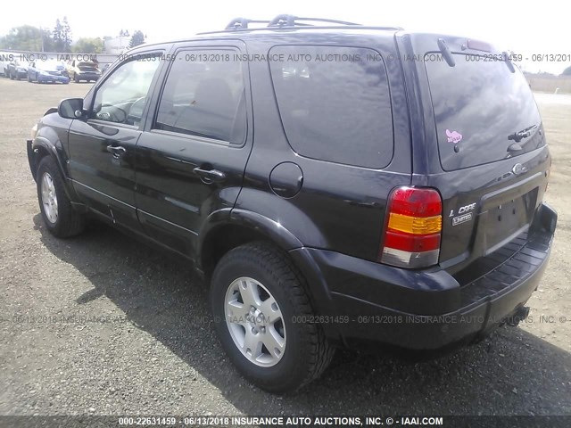 1FMCU94117KB69527 - 2007 FORD ESCAPE LIMITED BLACK photo 3