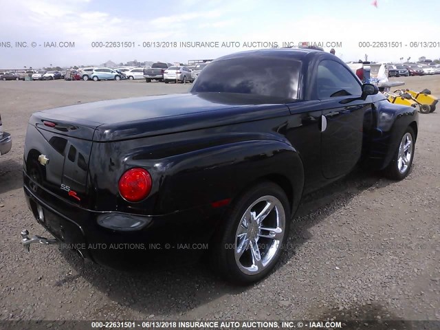 1GCES14P83B103169 - 2003 CHEVROLET SSR BLACK photo 4