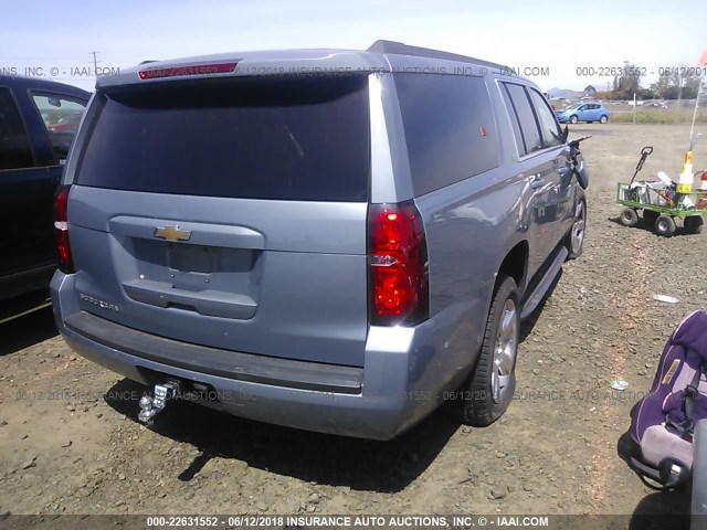 1GNSKHKC9GR125181 - 2016 CHEVROLET SUBURBAN K1500 LT BLUE photo 4