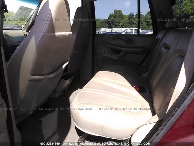 1FMPU18L7YLB97259 - 2000 FORD EXPEDITION EDDIE BAUER BURGUNDY photo 8