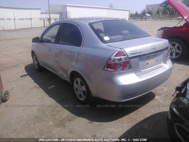 KL1TD566X8B097676 - 2008 CHEVROLET AVEO LS SILVER photo 3