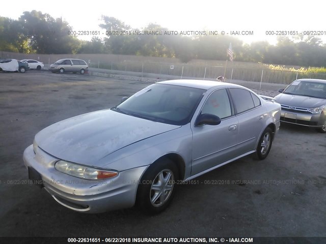 1G3NL52F34C196354 - 2004 OLDSMOBILE ALERO GL SILVER photo 2