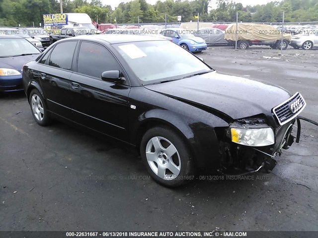 WAULC68E64A245485 - 2004 AUDI A4 1.8T QUATTRO BLACK photo 1