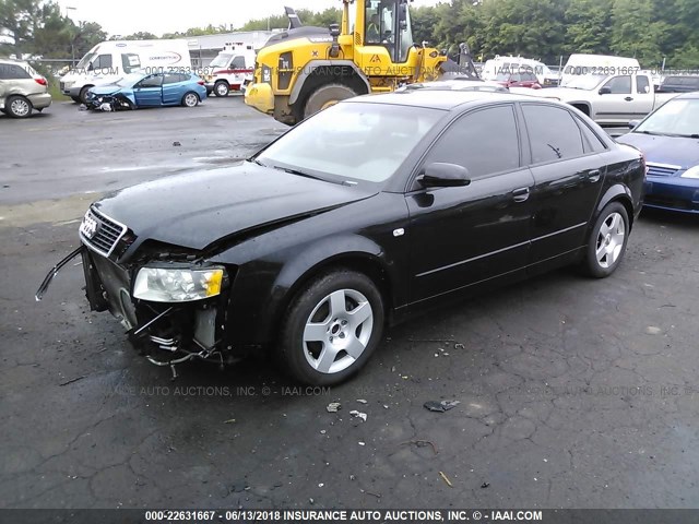 WAULC68E64A245485 - 2004 AUDI A4 1.8T QUATTRO BLACK photo 2