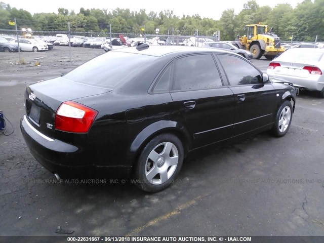 WAULC68E64A245485 - 2004 AUDI A4 1.8T QUATTRO BLACK photo 4