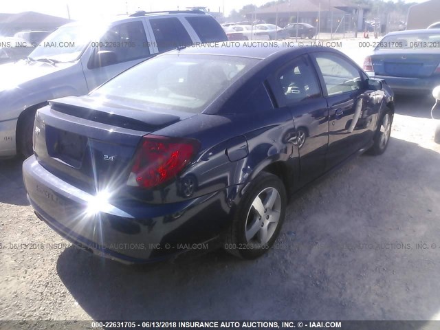 1G8AW15B57Z171314 - 2007 SATURN ION LEVEL 3 BLUE photo 4