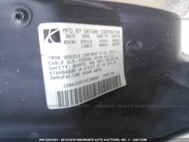 1G8AJ52F74Z186003 - 2004 SATURN ION LEVEL 2 Qızıl foto 9
