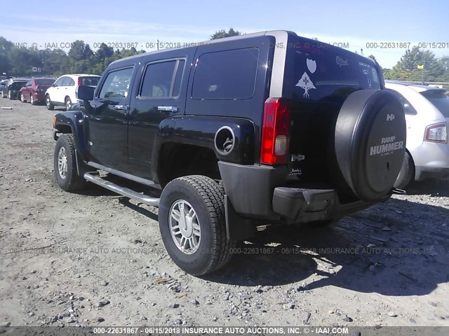 5GTEN43E188200400 - 2008 HUMMER H3 LUXURY BLACK photo 3