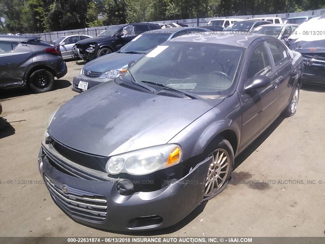 1C3EL46X74N270459 - 2004 CHRYSLER SEBRING LX GRAY photo 2