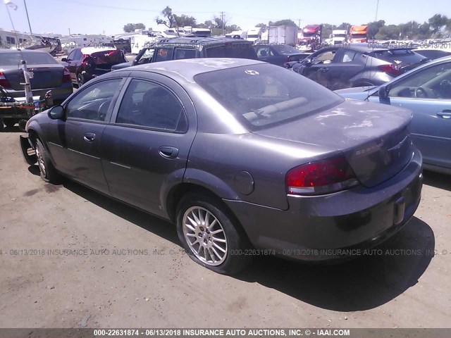 1C3EL46X74N270459 - 2004 CHRYSLER SEBRING LX GRAY photo 3