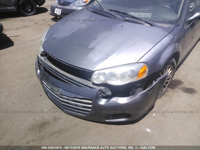 1C3EL46X74N270459 - 2004 CHRYSLER SEBRING LX GRAY photo 6