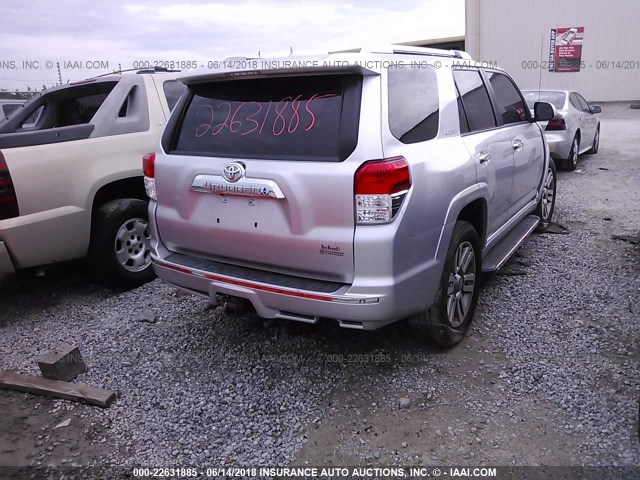 JTEZU5JRXD5056957 - 2013 TOYOTA 4RUNNER SR5/LIMITED SILVER photo 4