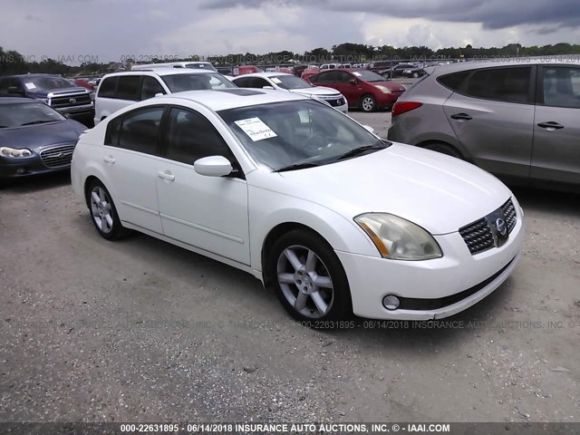 1N4BA41E35C822004 - 2005 NISSAN MAXIMA SE/SL WHITE photo 1