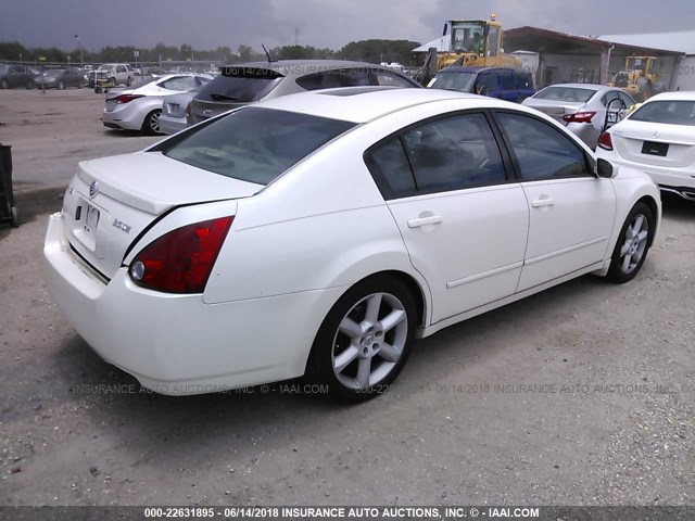 1N4BA41E35C822004 - 2005 NISSAN MAXIMA SE/SL WHITE photo 4