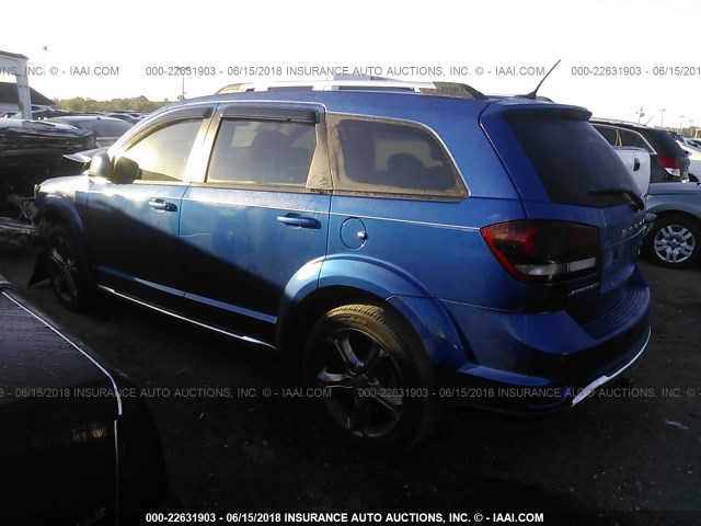 3C4PDCGB9FT644703 - 2015 DODGE JOURNEY CROSSROAD BLUE photo 3