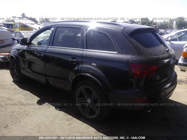 WA1DGAFE5DD016709 - 2013 AUDI Q7 PRESTIGE BLACK photo 3