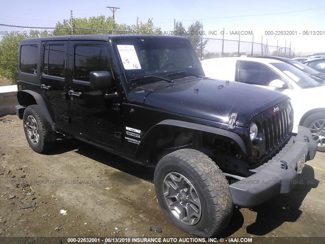 1C4BJWDG1CL272768 - 2012 JEEP WRANGLER UNLIMITE SPORT BLACK photo 1