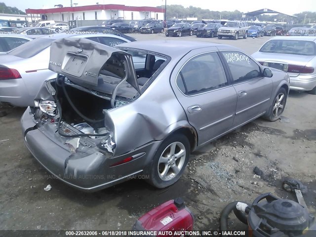 JN1CA31D71T602376 - 2001 NISSAN MAXIMA GXE/SE/GLE/20TH ANNIV GRAY photo 4