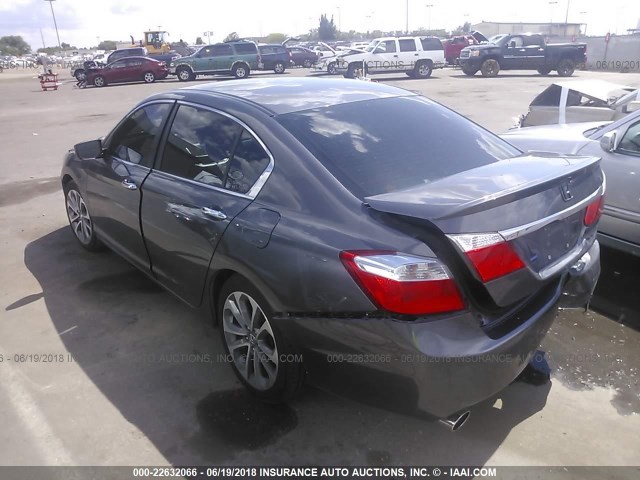 1HGCR2E58DA060452 - 2013 HONDA ACCORD SPORT BLACK photo 3