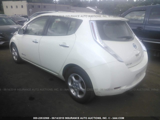 JN1AZ0CP1CT015471 - 2012 NISSAN LEAF SV/SL CREAM photo 3