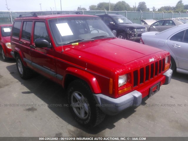 1J4FF68S3XL586312 - 1999 JEEP CHEROKEE SPORT/CLASSIC წითელი ფოტო 1