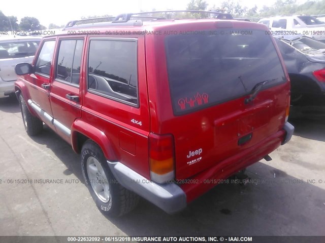 1J4FF68S3XL586312 - 1999 JEEP CHEROKEE SPORT/CLASSIC წითელი ფოტო 3
