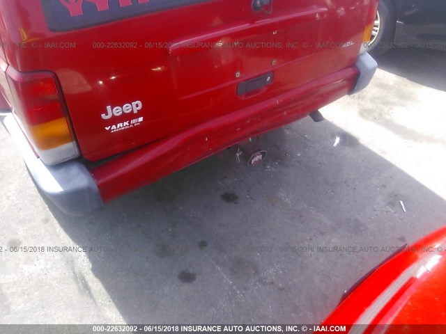 1J4FF68S3XL586312 - 1999 JEEP CHEROKEE SPORT/CLASSIC წითელი ფოტო 6