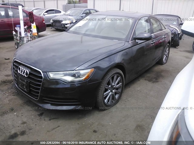 WAUGFAFC9DN080800 - 2013 AUDI A6 PREMIUM PLUS GRAY photo 2