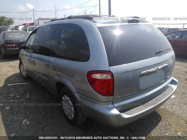 2C8GP44323R241718 - 2003 CHRYSLER TOWN & COUNTRY LX BLUE photo 3