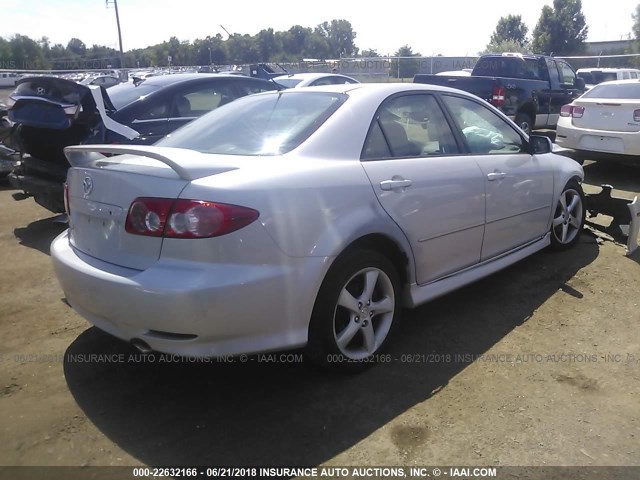 1YVFP80D445N28358 - 2004 MAZDA 6 S GRAY photo 4