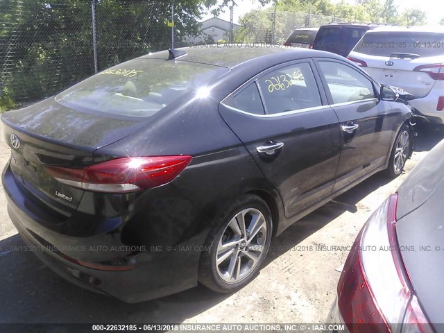 KMHD84LF7HU164119 - 2017 HYUNDAI ELANTRA SE/VALUE/LIMITED BLACK photo 4