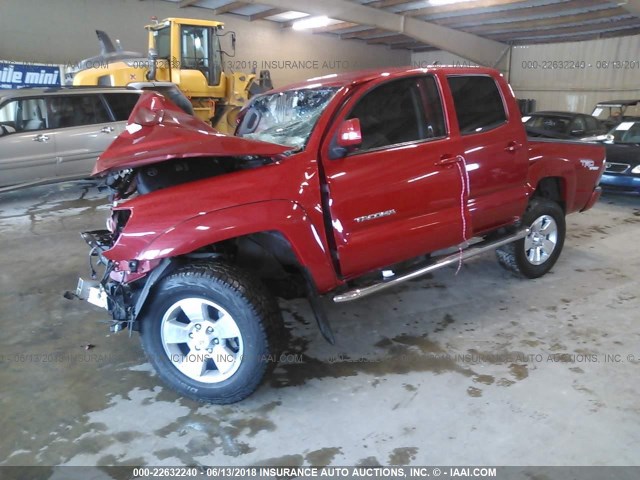 5TFJU4GN5CX026042 - 2012 TOYOTA TACOMA DOUBLE CAB PRERUNNER BURGUNDY photo 2