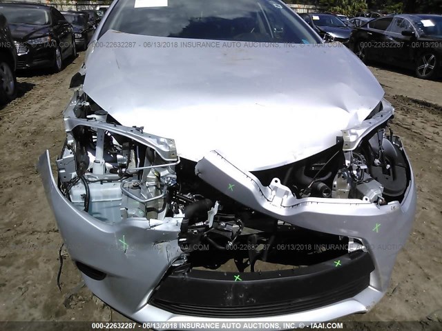 5YFBURHE8GP410787 - 2016 TOYOTA COROLLA L/LE/LE PLS/PRM/S/S PLS SILVER photo 6