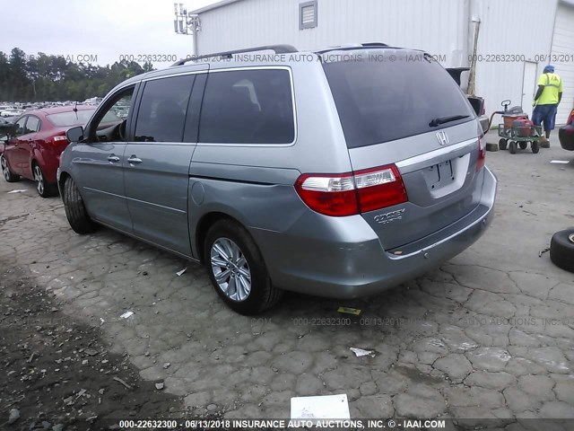 5FNRL38867B117264 - 2007 HONDA ODYSSEY TOURING SILVER photo 3