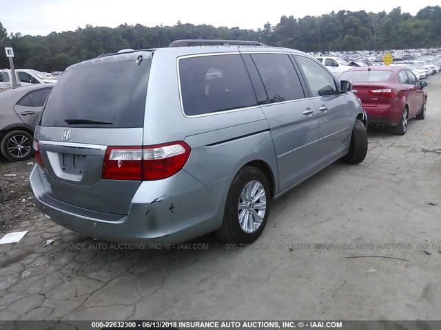 5FNRL38867B117264 - 2007 HONDA ODYSSEY TOURING SILVER photo 4