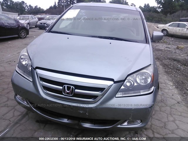 5FNRL38867B117264 - 2007 HONDA ODYSSEY TOURING SILVER photo 6